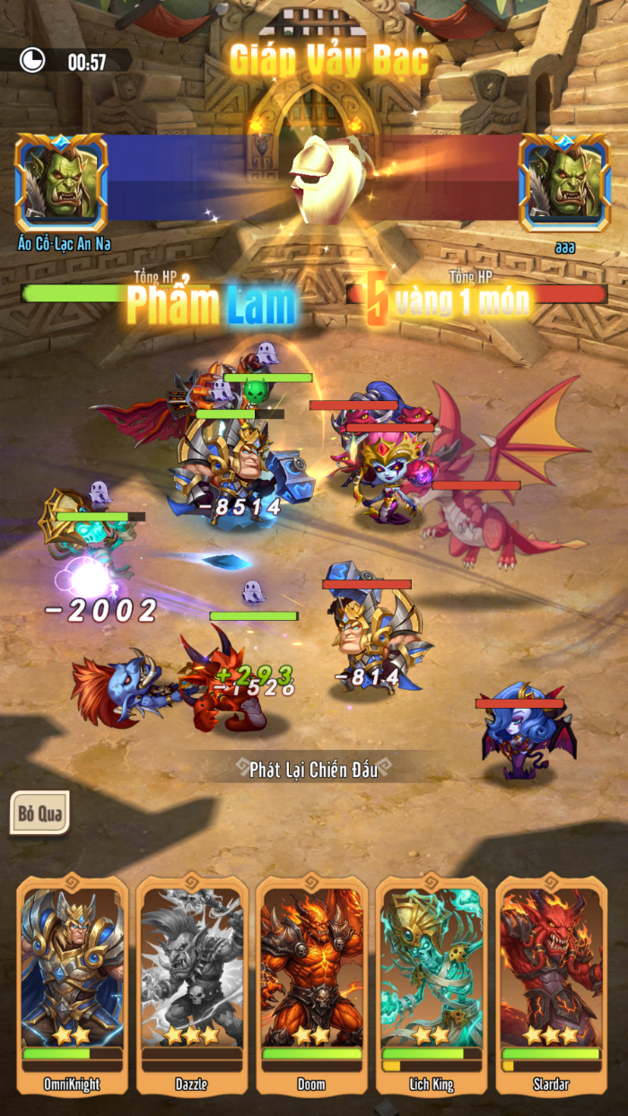 Hình ảnh chiến đấu trong game Huyền Thoại Dota