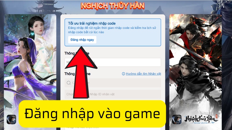 Đăng nhập vào website VNG
