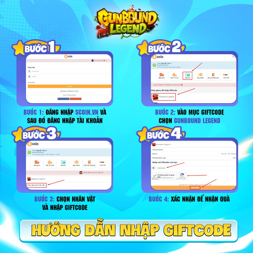 Hướng dẫn chi tiết cách nhập Giftcode Gunbound Legend: Vua Tọa Độ
