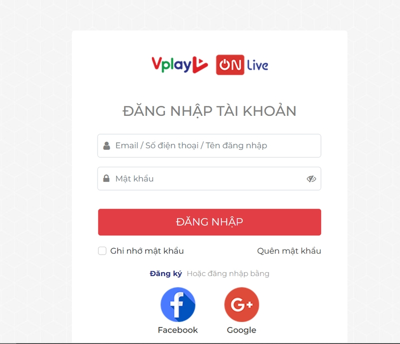 Đăng nhập tài khoản của bạn