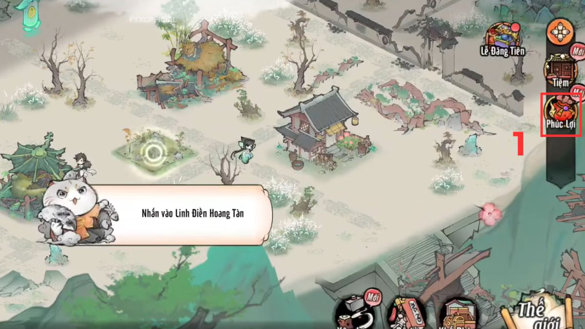 Chọn vào mục Phúc Lợi ở phía bên phải