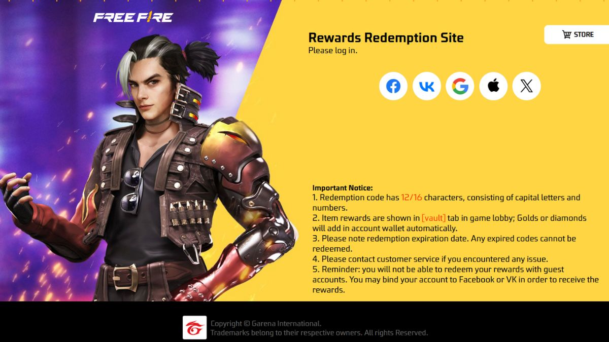 Đăng nhập vào website Garena