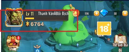 Chọn vào Avatar nhân vật ở góc trái màn hình
