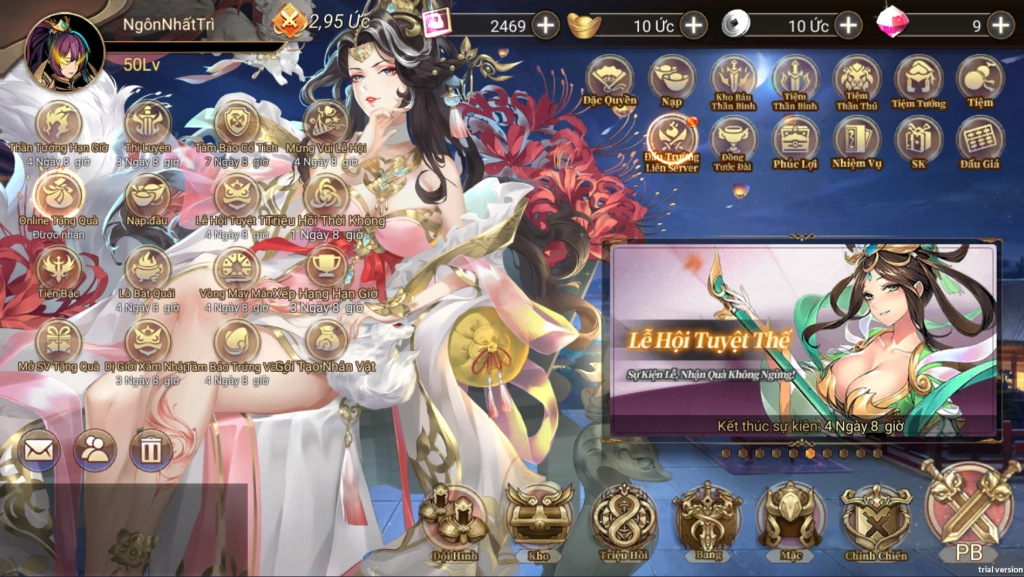 Chọn vào biểu tượng Avatar nhân vật