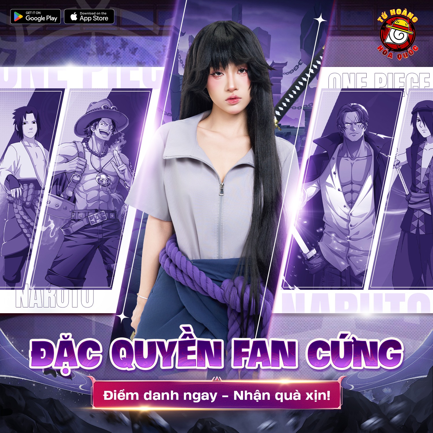 Hình ảnh sự kiện đặc quyền Fan cứng trong game Tứ Hoàng Hỏa Quốc