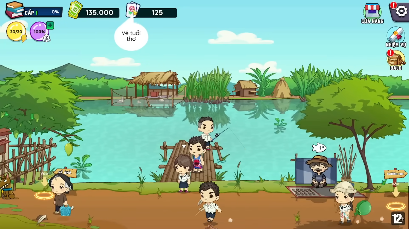 Hình ảnh giao diện trong game Trở Về Tuổi Thơ