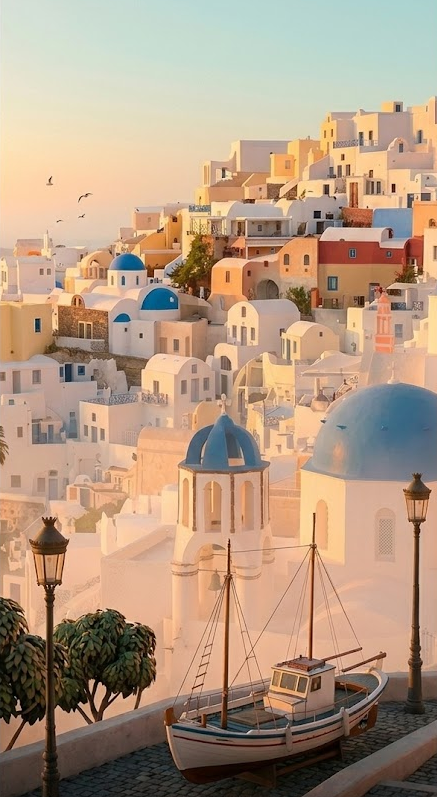 Bình minh trên Santorini, Hy Lạp