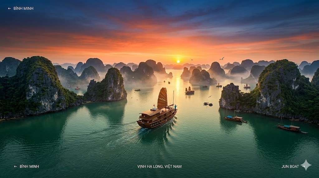 Bình minh trên Vịnh Hạ Long, Việt Nam