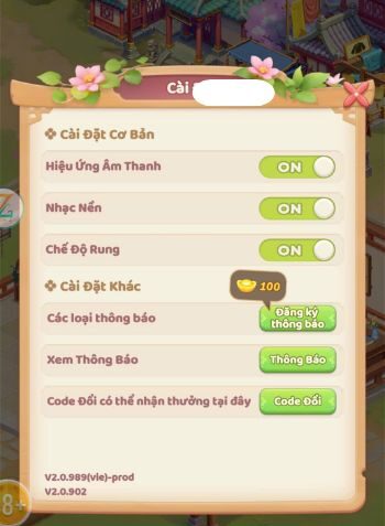 Hãy chọn vào mục Code Đổi