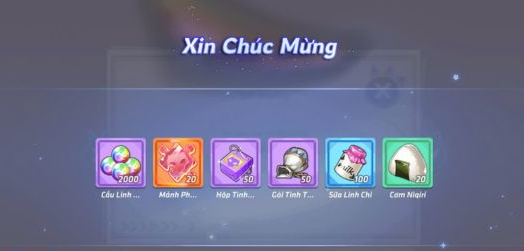 Màn hình hiển thị thông báo Xin Chúc Mừng