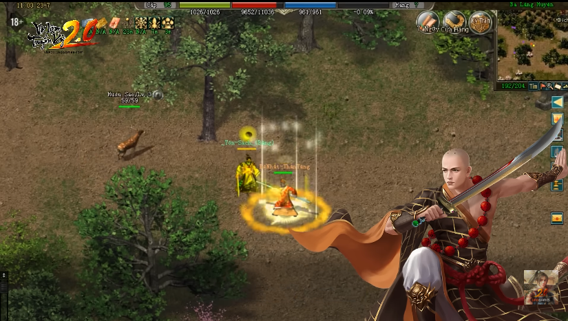 Hình ảnh trong game môn phái Thiếu Lâm