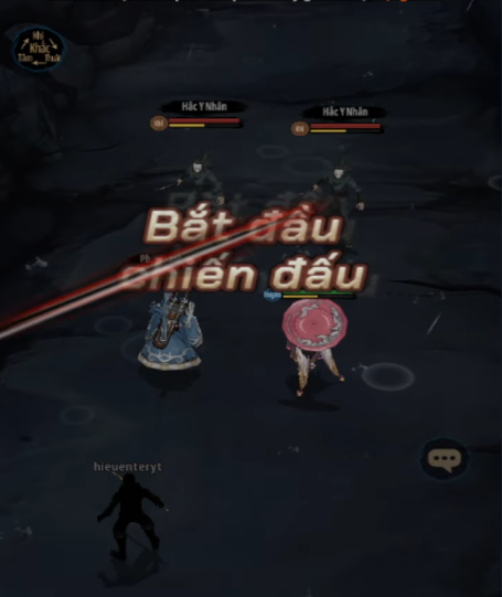 Giao diện bắt đầu chiến đấu trong game Vô Danh Giang Hồ