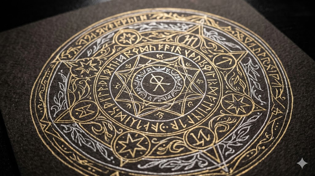 Cận cảnh vòng tròn ma pháp (Magic Circle)