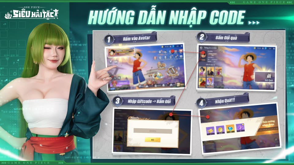 Tổng hợp cách nhập code Siêu Hải Tặc