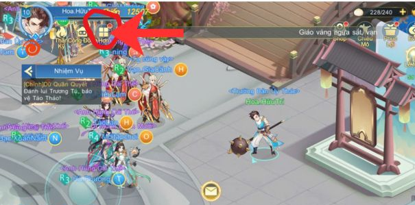 Đăng nhập vào game Tân 3Q: MAX và chọn vào mục Menu