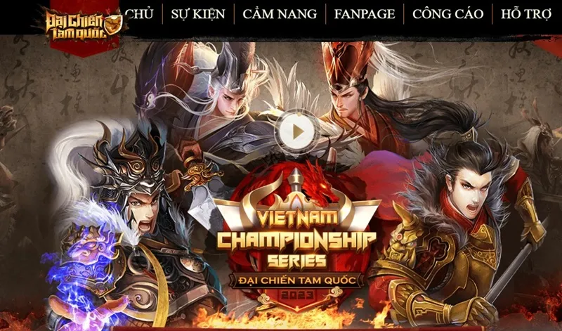 Đăng nhập vào trò chơi Đại Chiến Tam Quốc