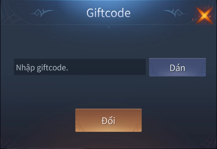 Nhập code Bloodline: Dòng Máu Anh Hùng và nhấn nút Đổi