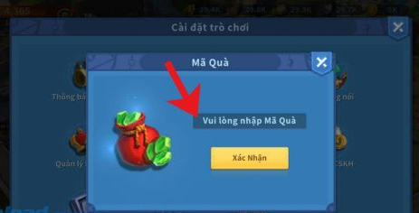 nhập chính xác mã code Infinity Kingdom (IK) vào ô trống và nhấn Xác Nhận