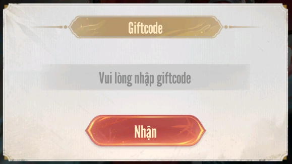 Nhập chính xác mã code bạn đang có vào ô và nhấn Nhận