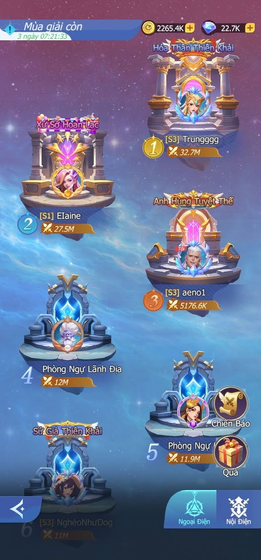 Hình ảnh giao diện trong game Thần Ma Arena