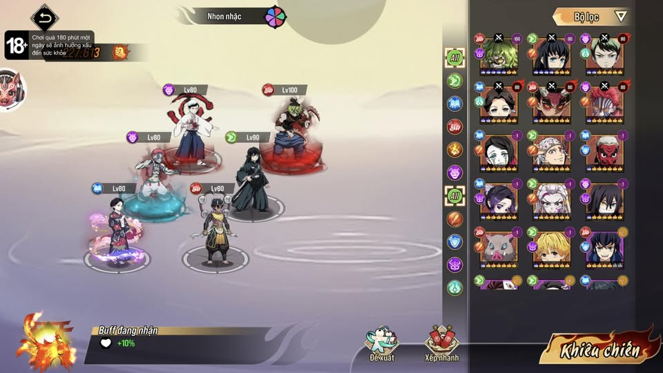 Hình ảnh giao diện các tướng trong game Dấu Ấn Diệt Quỷ