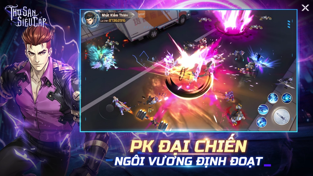 Hình ảnh quảng cáo PK đại chiến trong tựa game Thợ Săn Siêu Cấp