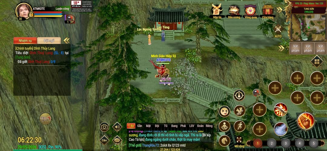 Hình ảnh giao diện trong game Thần Long Mobile
