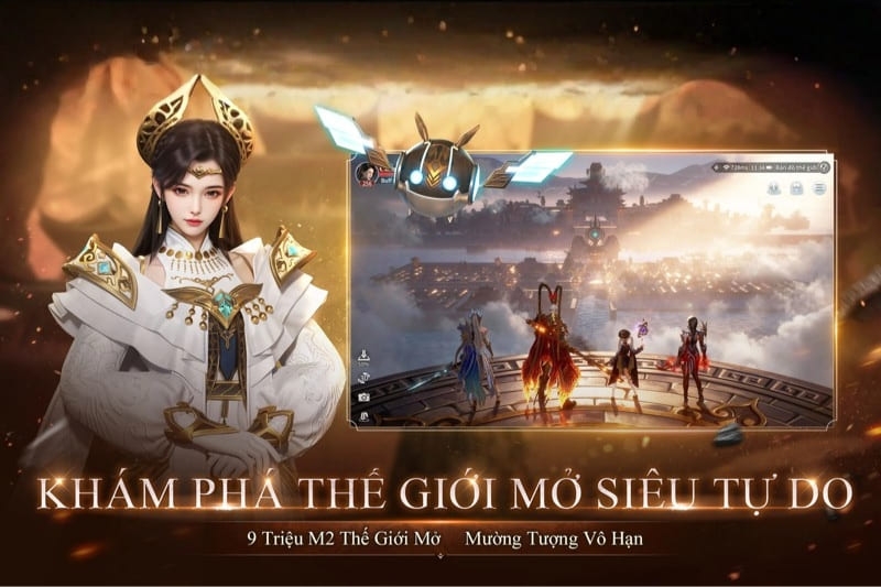 Hình ảnh quảng cáo trong tựa game Thần Tích 3D Mobile