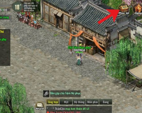 Nhấn vào biểu tượng Phúc Lợi (Hình hộp quà)
