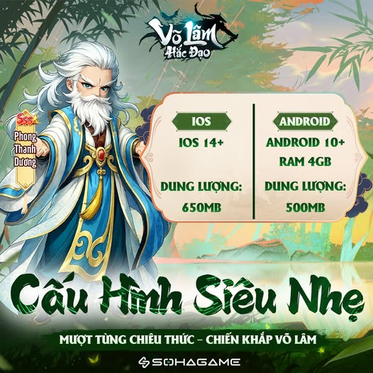Cấu hình siêu nhẹ của tựa game Võ Lâm Hắc Đạo