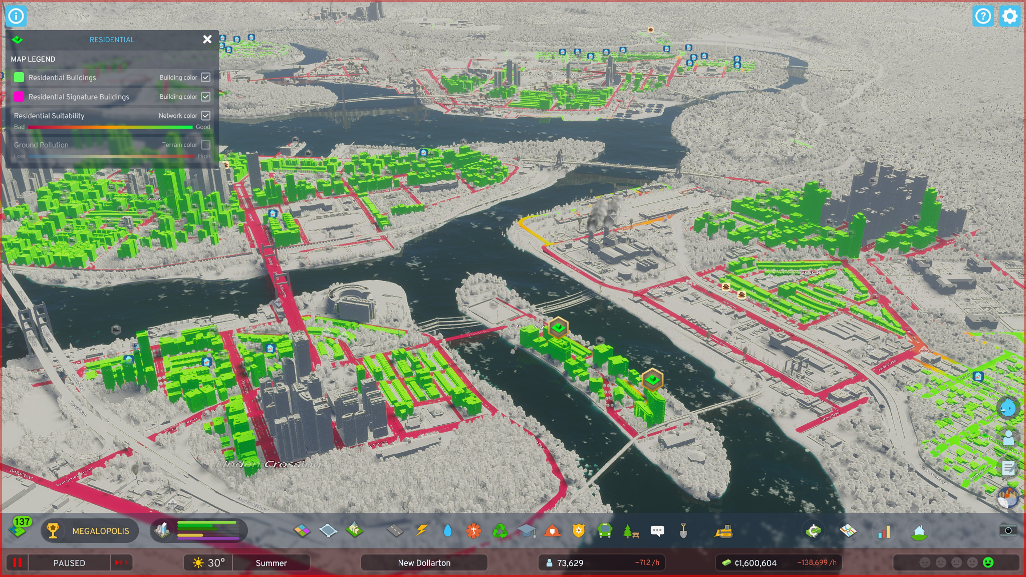 Giao diện game Cities: Skylines II – Tượng đài quy hoạch đô thị thế hệ mới